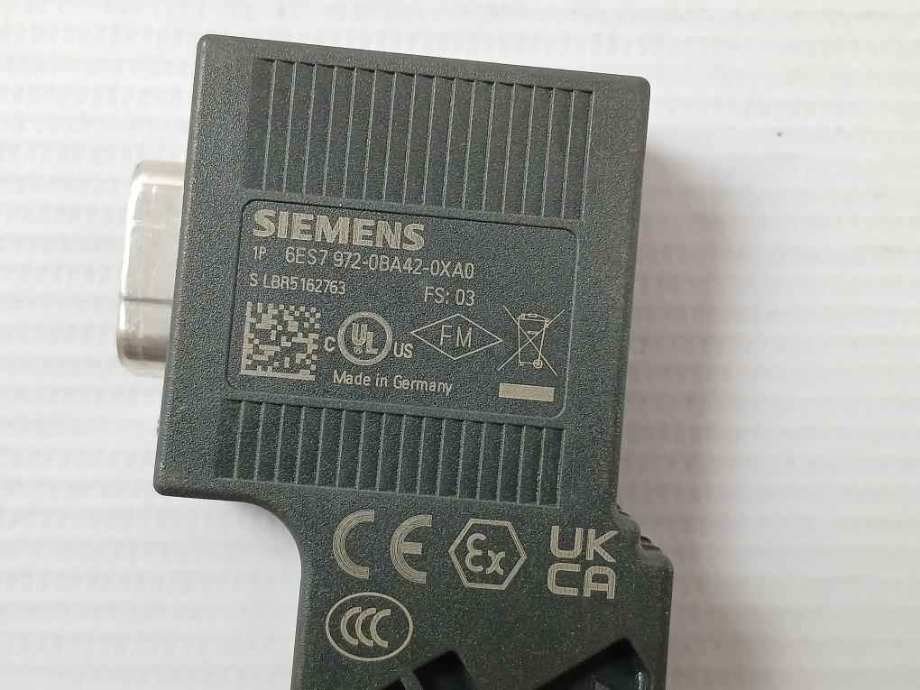 Siemens 6Es7 972-0Ba42-0Xa0 Profibus Bus Connector