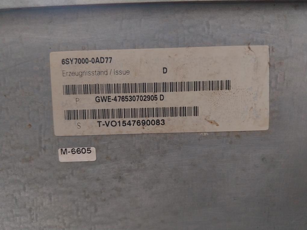 Siemens 6Se7031-8Te60-z Simovert Dc Inverter Dc510-650V Iec/En 60269 0-500Hz