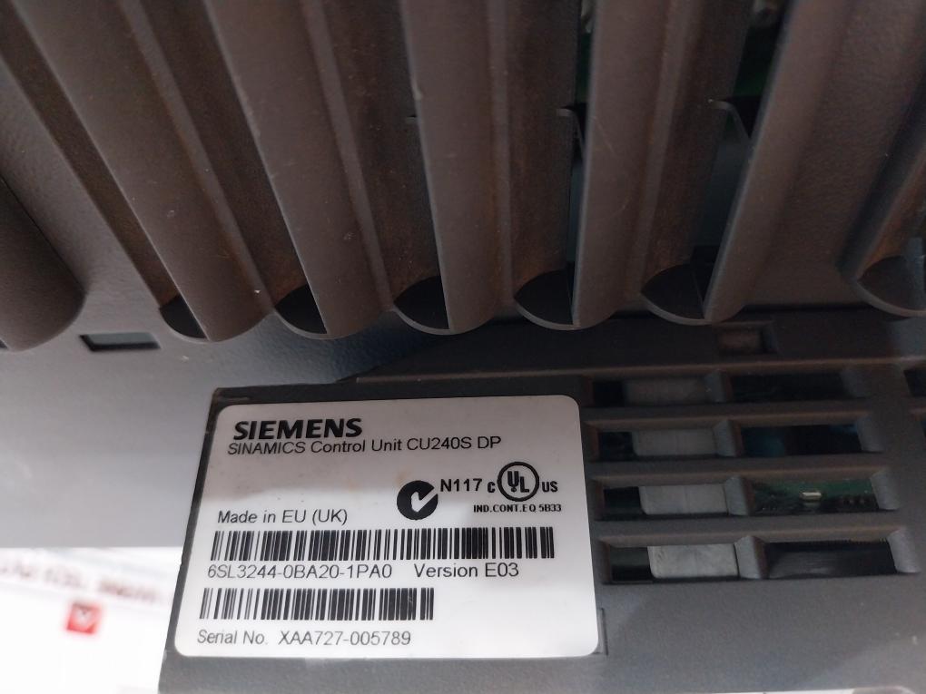 Siemens 6Sl3224-0Be34-5Ua0 Power Module 240 With Control Unit 6Sl3244-0Ba20-1Pa0