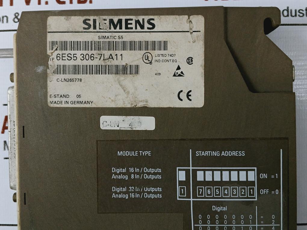 Siemens Simatic S5 1P 6Es5 306-7La11 Interface Module Im 306