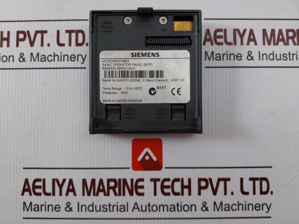 Siemens 6se6400-0bp00-0aa1 Micromaster 4 Basic Operator Panel (Bop) Ip20