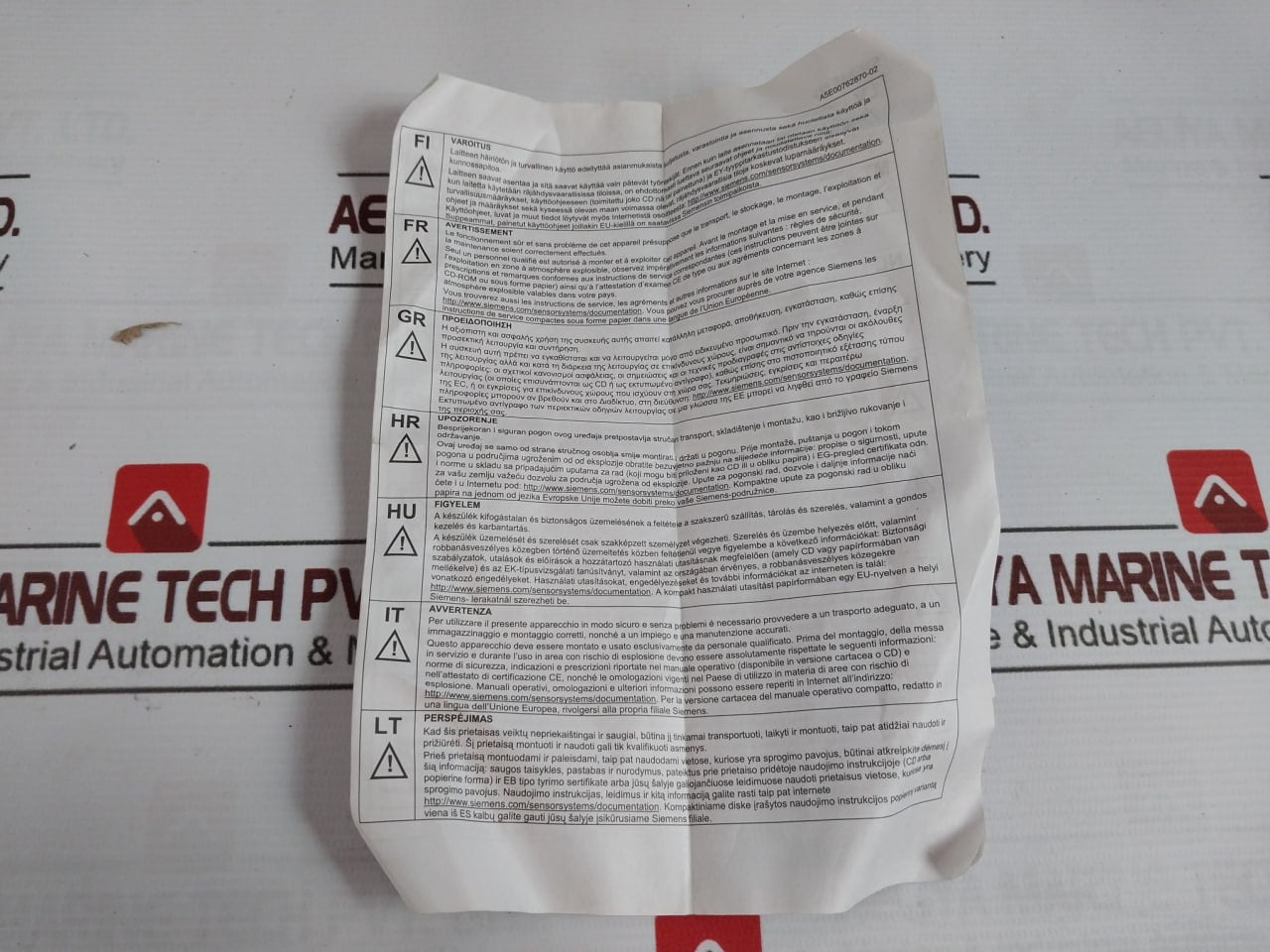 Siemens 7Mf4433-1Ea02-2Bb7-z Transmitter For Differential Pressure Ip65 30V