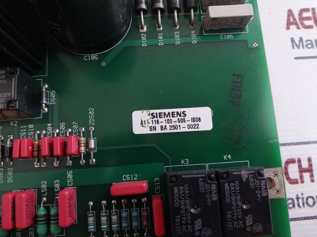 Siemens A1-116-100-505-is08 Pc Interface Board