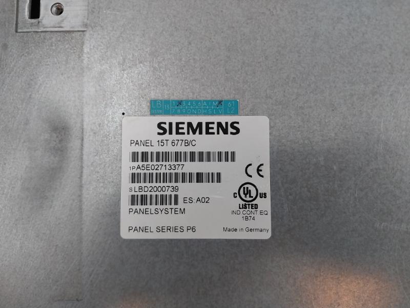 Siemens A5E02713377 Touch Screen Simatic Panel Pc Series P6