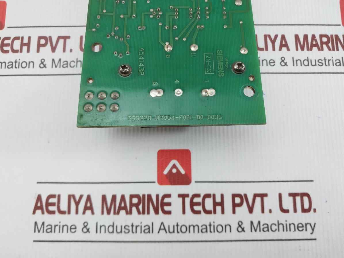Siemens Adjusting Pressure Board A541432