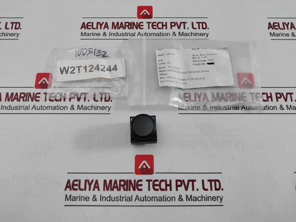 Siemens Black Pushbutton Switch W2T124244