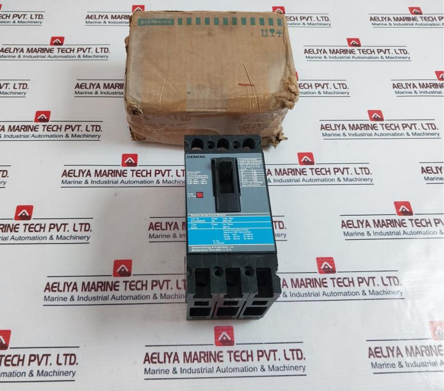 Siemens Ed43m040 , Ed4, 3P Sentron Series Circuit Breaker 40A