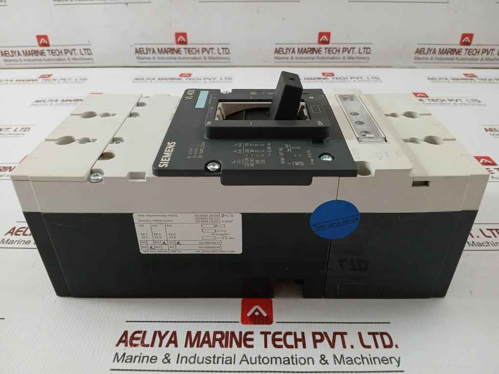 Siemens Molded Case Circuit Breaker 480V 75Ka 50/60Hz Part No 3Vl4740-3Aa36-0Aa0