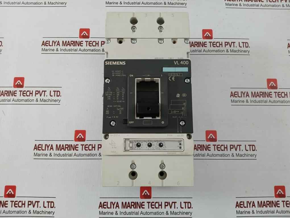 Siemens Molded Case Circuit Breaker 480V 75Ka 50/60Hz Part No 3Vl4740-3Aa36-0Aa0