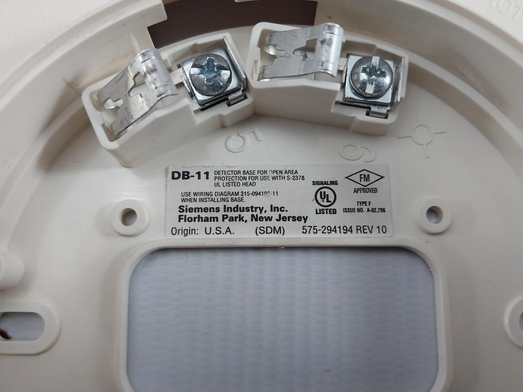Siemens Photoelectric Smoke Detector Pe-11