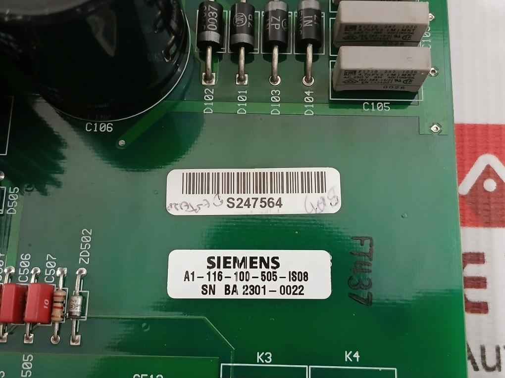 Siemens Power And Interface Board A1-116-100-505-is08