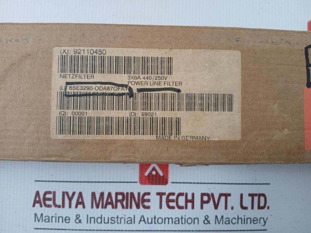 Siemens Power Line Filter 6Se3290-0Da87-0Fa1 440/250V 50/60Hz