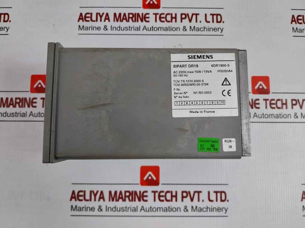 Siemens Process Controller Ac 230V, Max.15W/19Va 50/60Hz 6Dr1900-5