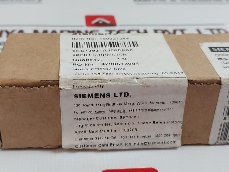 Siemens Simatic 6Es7 392-1Aj00-0Aa0 Front Connector S Wmr/J1