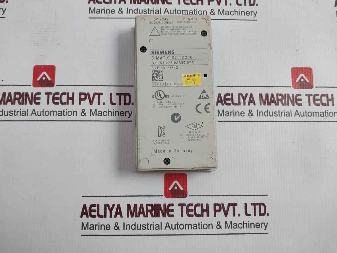 Siemens Simatic S7 6Es7 272-0Aa30-0Ya1 Text Display Panel Td 200 (Not Working)