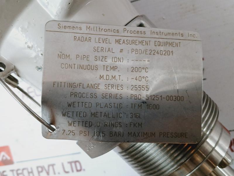 Siemens Sitrans Lr250 Radar Level Transmitter 7Ml54310Ad200Ca1-z