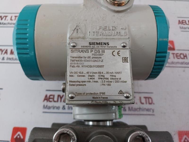 Siemens Sitrans P Ds Iii 7Mf4433-1Da02-2Ac7-z Pressure ?Transmitter Sensor A5E31200105
