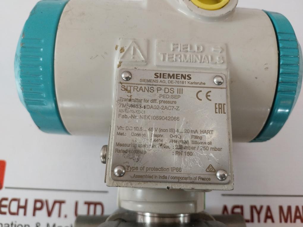 Siemens Sitrans P Ds Iii 7Mf4433-1Da02-2Ac7-z Differential Pressure Transmitter