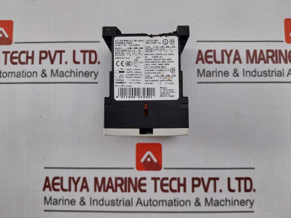 Siemens 3Rt1015-1Ap01 Contactor 230V 50/60Hz