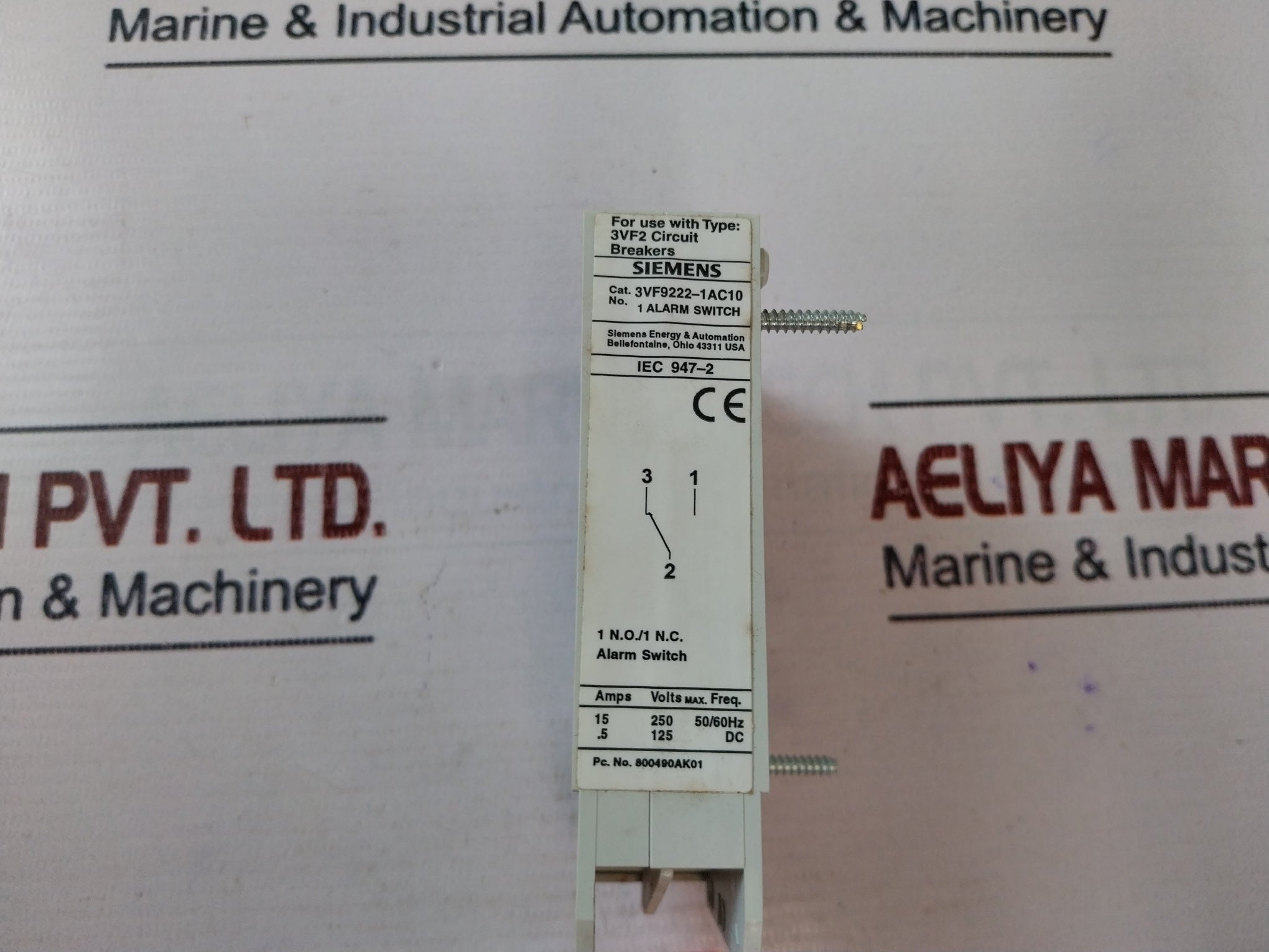 Siemens 3VF9222-1AC10 1 Alarm Switch 4800-1277A00