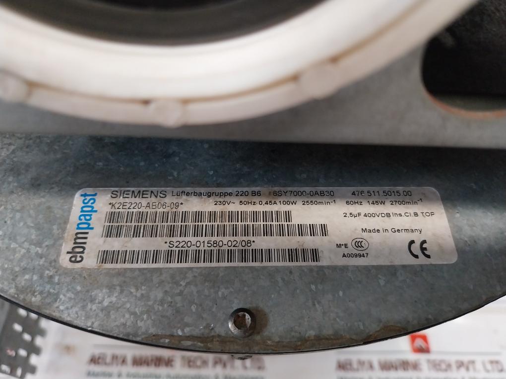 Siemens 6Se7031-8Te60-z Simovert Dc Inverter Dc510-650V Iec/En 60269 0-500Hz