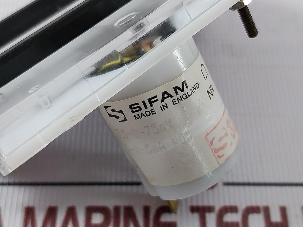 Sifam Analog Ammeter 40-0-40 A, 75-0-75Mv, 5-0-5Ma Nom