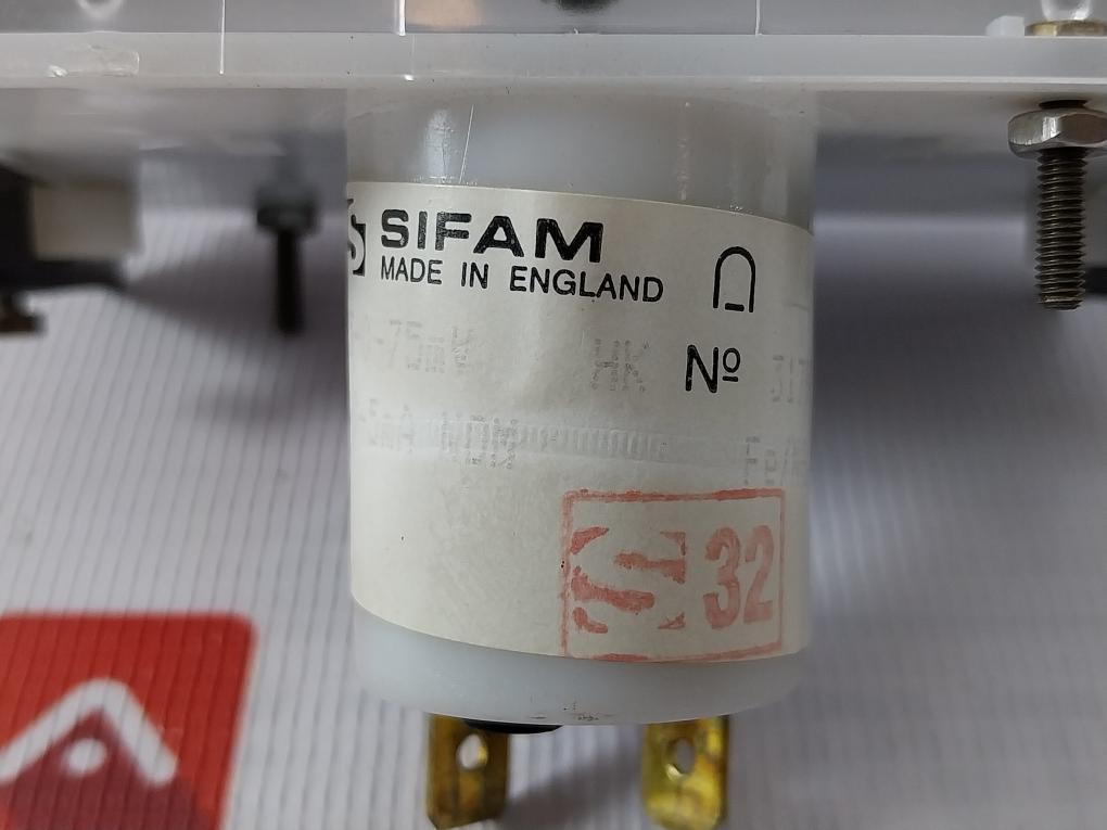 Sifam Analog Ammeter 40-0-40 A, 75-0-75Mv, 5-0-5Ma Nom