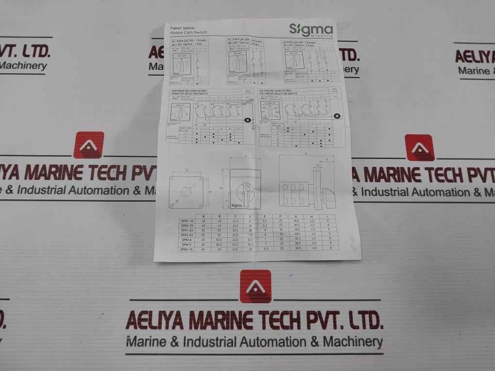 Sigma Spa1-10 Rotary Switch 690V
