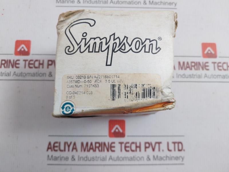 Panel Ammeter 03210 Simpson
