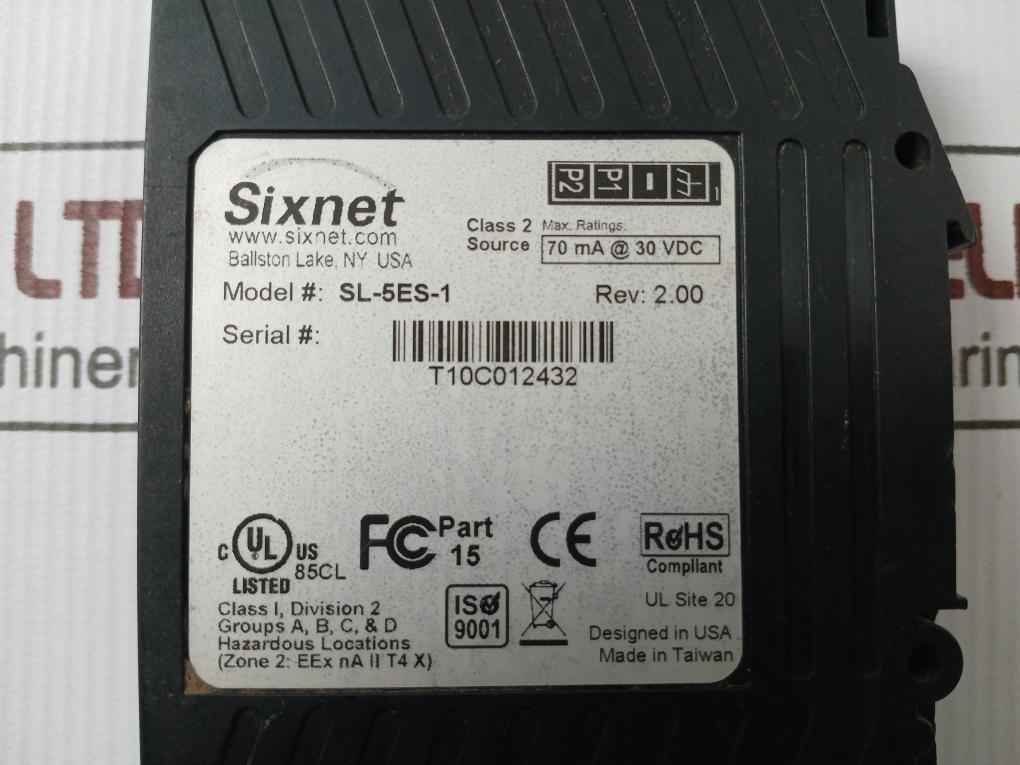 Sixnet Sl-5Es-1 5-port Industrial Ethernet Switch 30V Dc