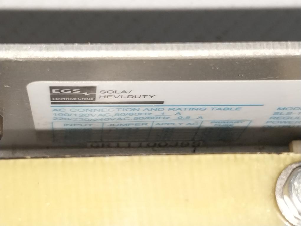 Sls-12-017T Regulated Power Supply Sola Hevi-duty Rev: D