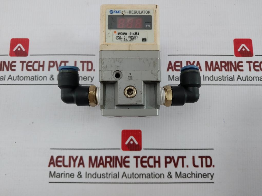Smc Electro-pneumatic Pressure Regulator Output 0.7-130Psi Itv2050-01N3S4