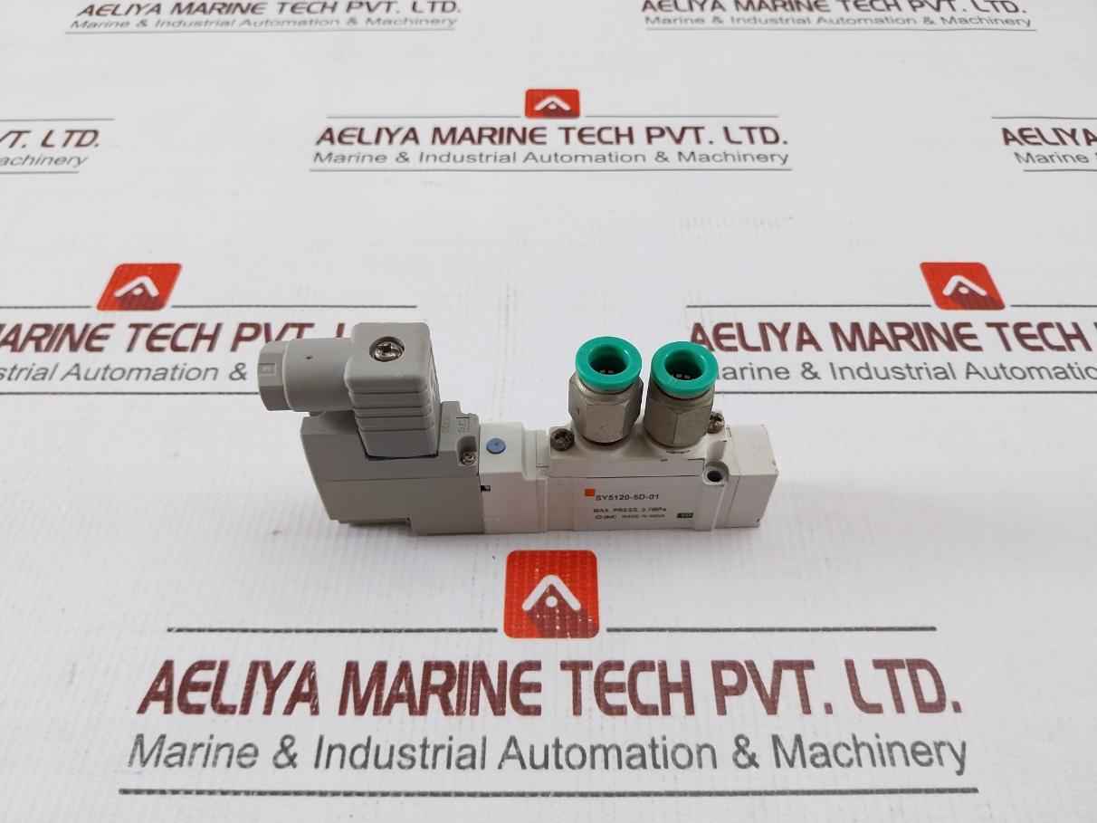 Smc Sy5120-5D-01 Solenoid Valve 24Vdc Hirschmann 0.7Mpa