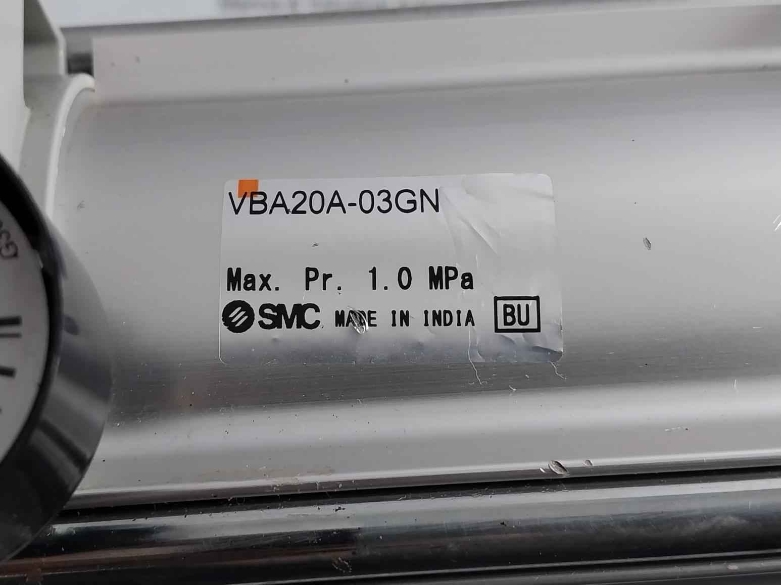 Smc Vbat10S1 Air Tank With Booster Regulator 2.0Mpa Sus316 Vba20A-03Gn 4J1-73