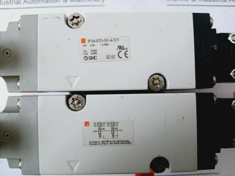 Smc Vp744-5Yz1-04F-m-x538 Solenoid Valve Limit Switch Ac15-3A/240Vac