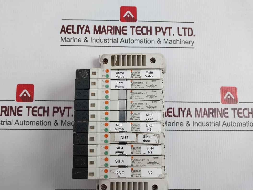 Smc Vqc1-lok005 Valve Terminal With 10 Solenoid Valve 0.15-0.7mpa Dc24v 0.5w