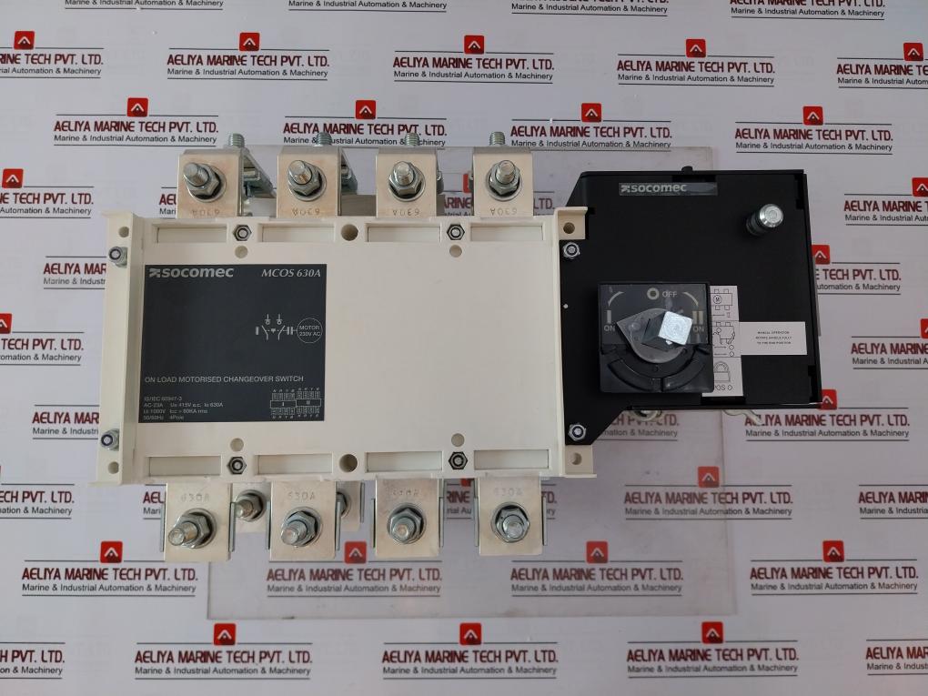 Socomec Mcos 630A 4-pole On Load Motorised Changeover Switch, Gmc06304Poi