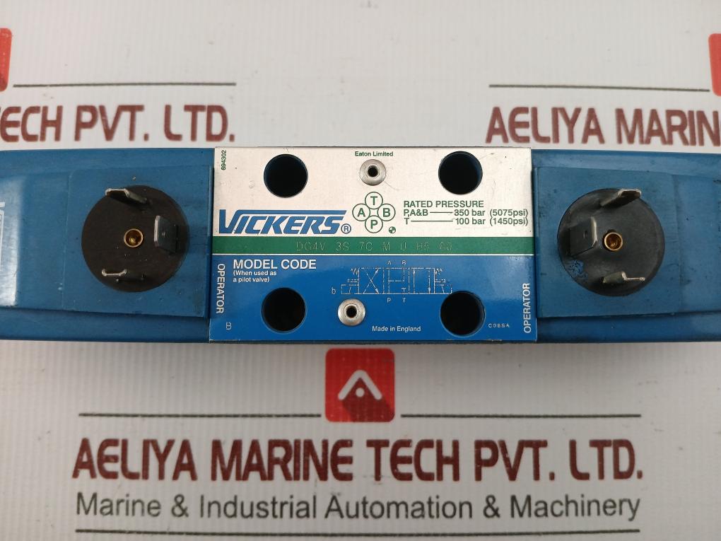 Solenoid Operated Directional Control Valve Dg4V 3S 7C M U H5 60 Vickers 24V Dc