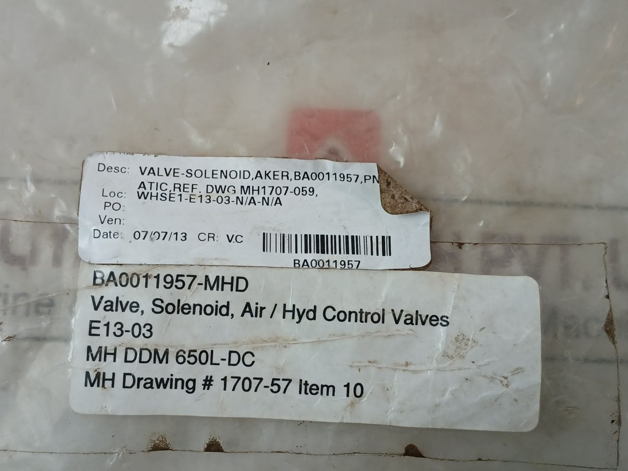 Solenoid Valve Set Ba0011957-mhd Parker Lucifer