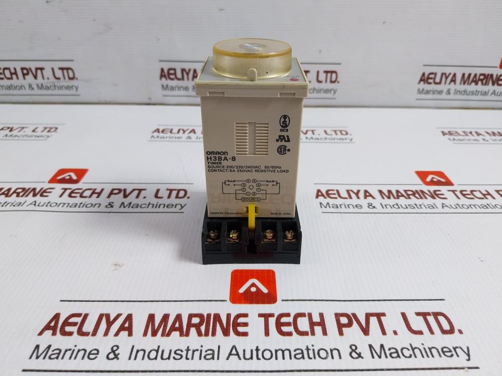 Solid-state-Timer-Withe-Base-P2Cf-08-200-220-240Vac-50-60Hz-10A-Omron-H3Ba-8-208455-3