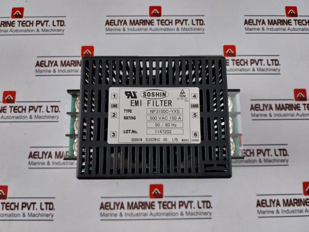 Soshin Electric Nf3150C-yxs Emi Filter 500 Vac, 150A 50/60Hz