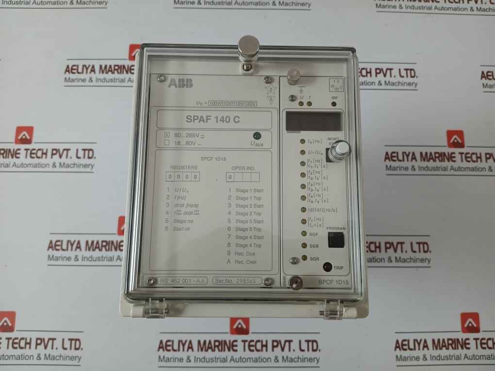 Spaf 140 C-aa Abb Frequency Relay 80-265V Acdc