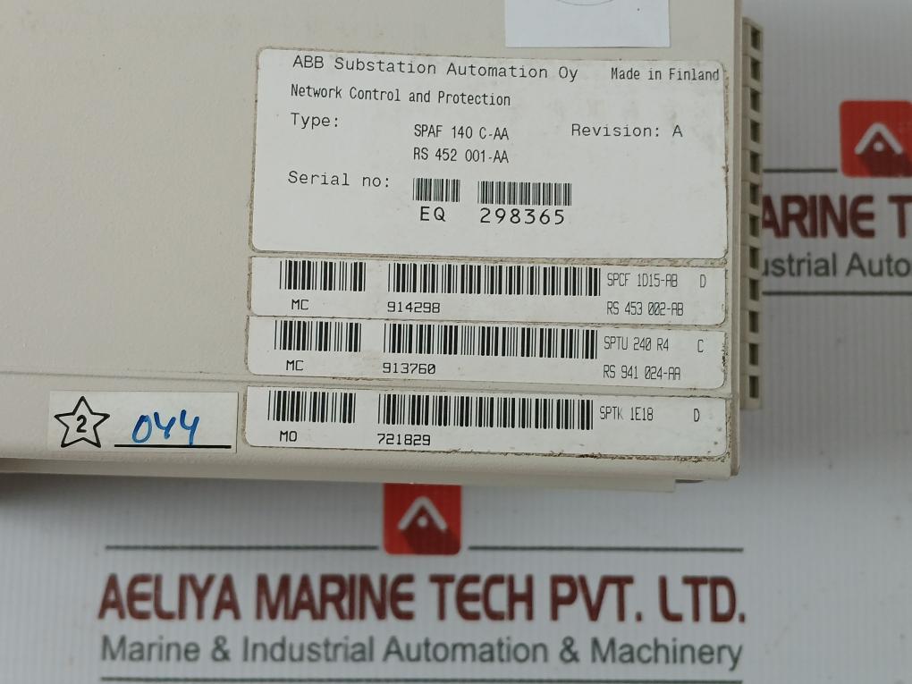 Spaf 140 C-aa Abb Frequency Relay 80-265V Acdc