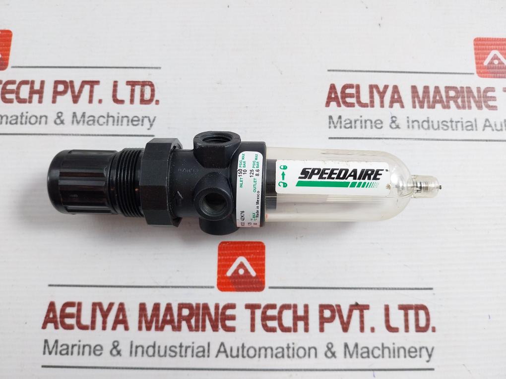 Speedaire 4Zk76 Filter Regulator With Pressure Gauge 0-160 Psi