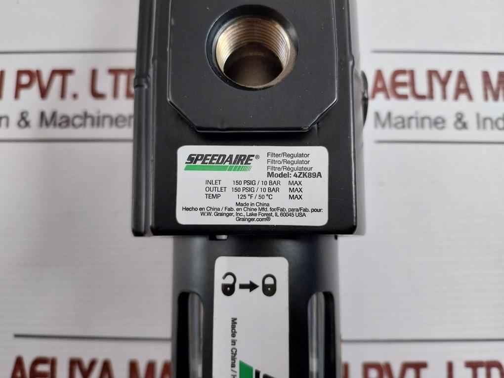Speedaire 4Zk89A Filter-regulator 150 Psig/ 10Bar Max