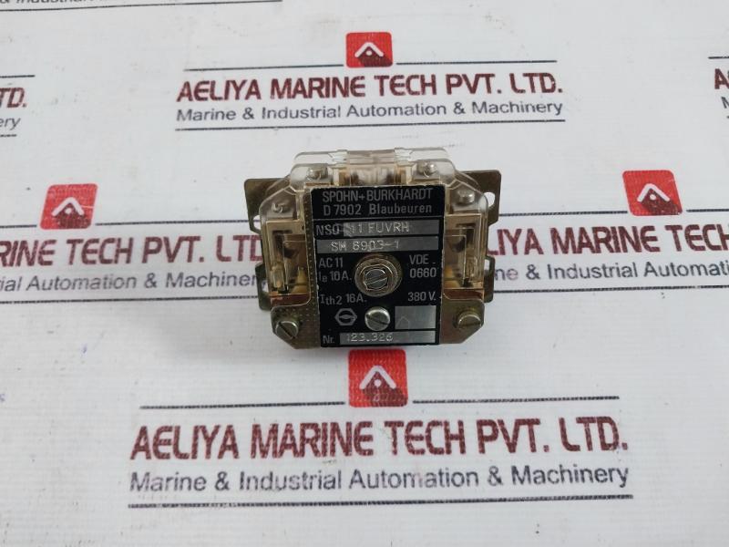 Spohn+Burkhardt Sm 8903-1 Relay Ac 11 Ie: 10A, Ith2: 16A