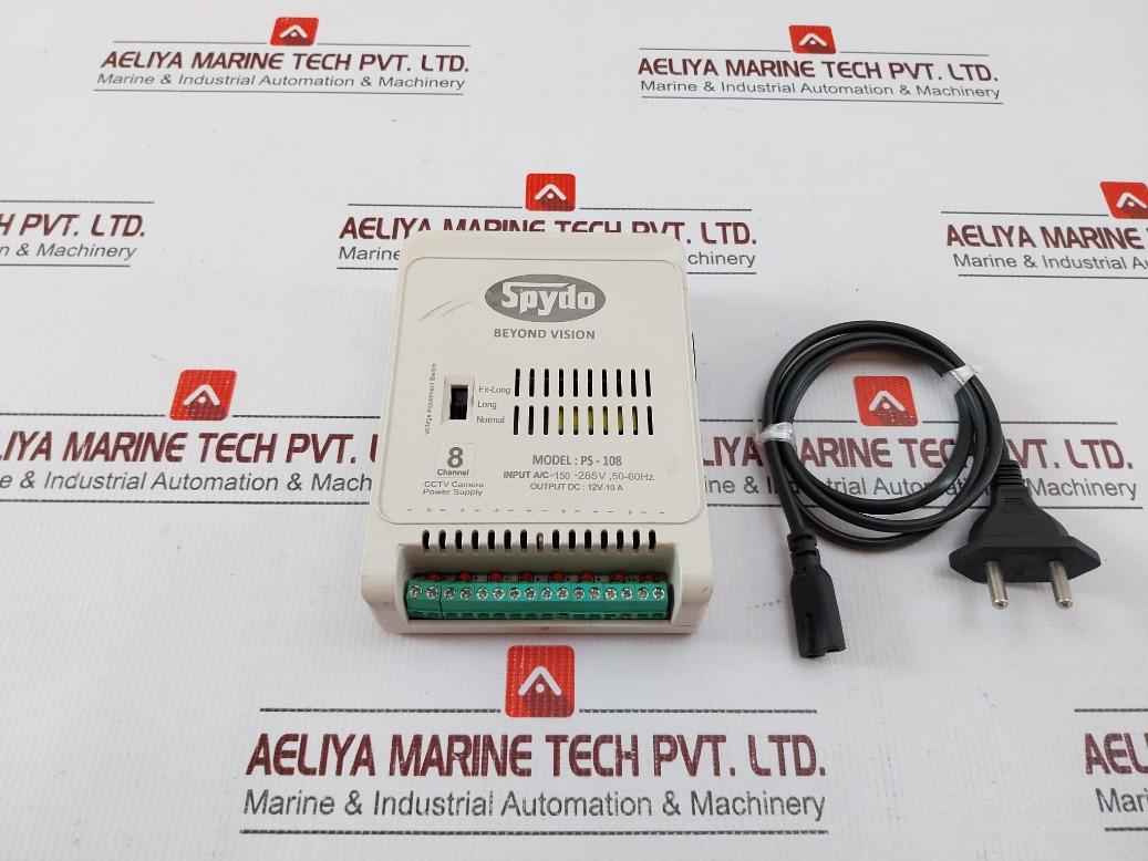 Spydo Ps-108 8 Channel Cctv Camera Power Supply 150-285V 50-60Hz