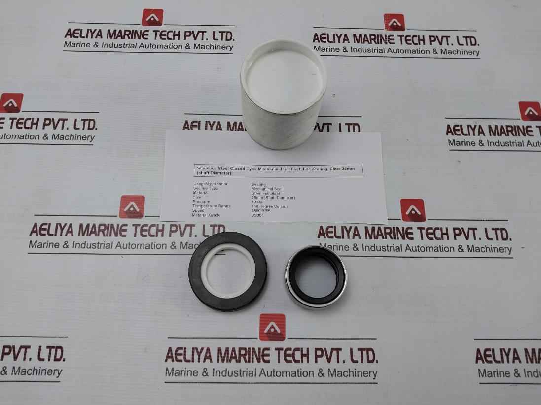 Ss304 Mechanical Seal 150 Degree Celsius 2500 Rpm 25Mm