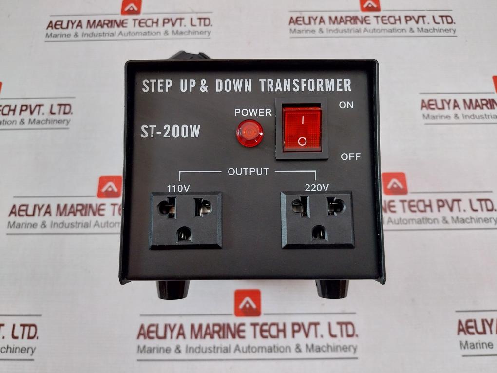 St-200W Converter Transformer Step Up/Down Heavy Duty 110V 220V Voltage Black