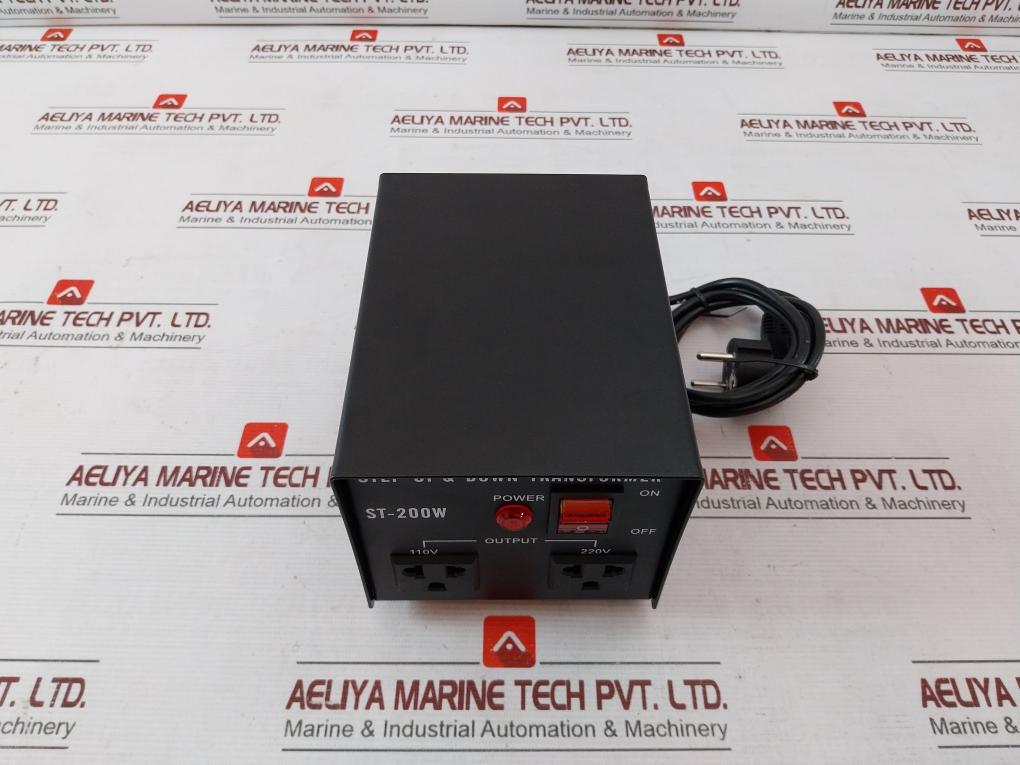 St-200W Converter Transformer Step Up/Down Heavy Duty 110V 220V Voltage Black